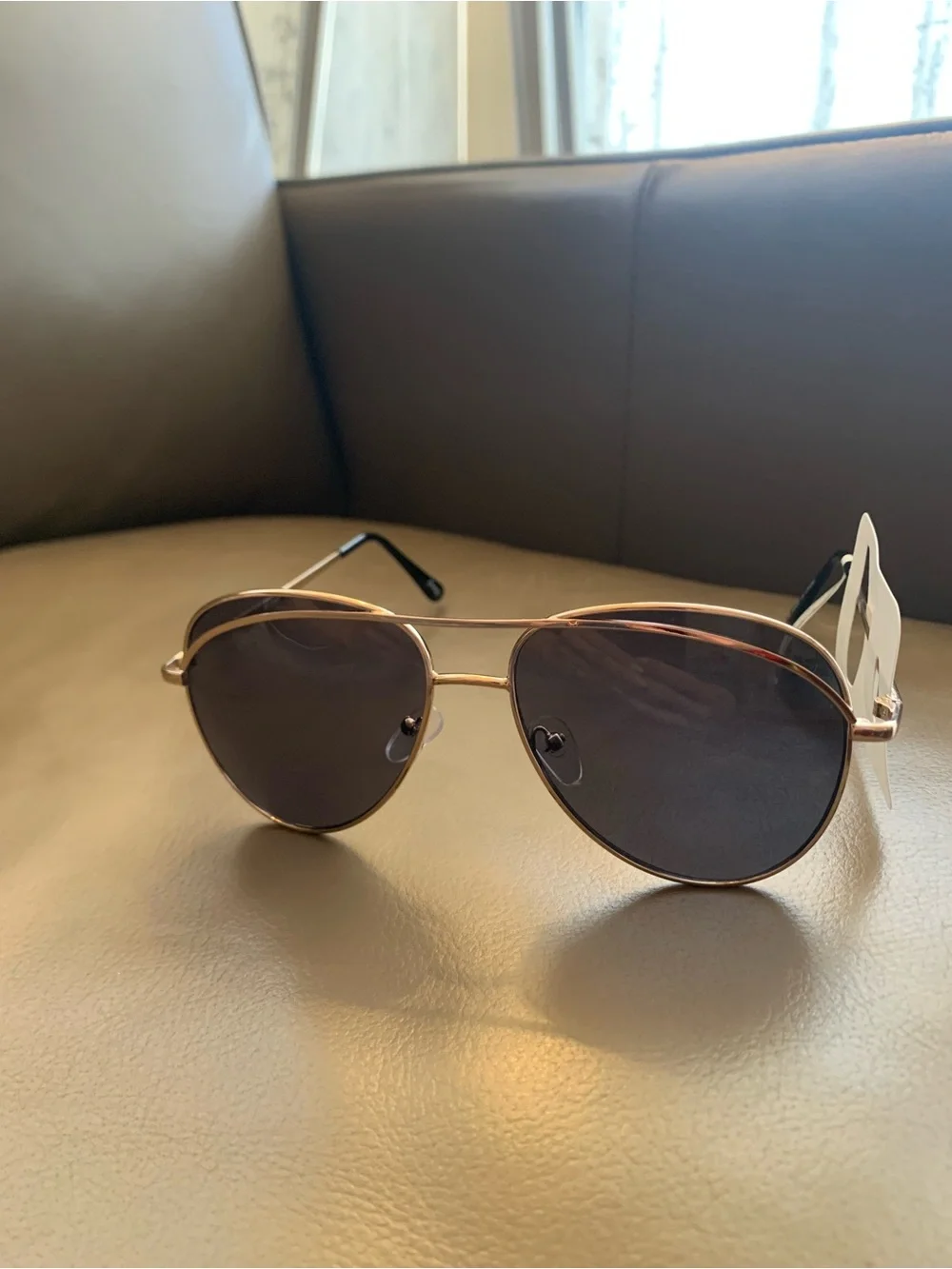 Icing Gold Frame with Black Lenses Aviator Sunglasses
